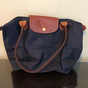 Longchamp Small Le Pliage Tote in Navy